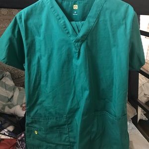 Green hospital scrubs w/ pants